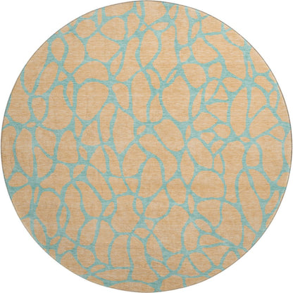 Premium Machine Washable Mayfield AMF1023 Mint 8' x 8' Round Rug