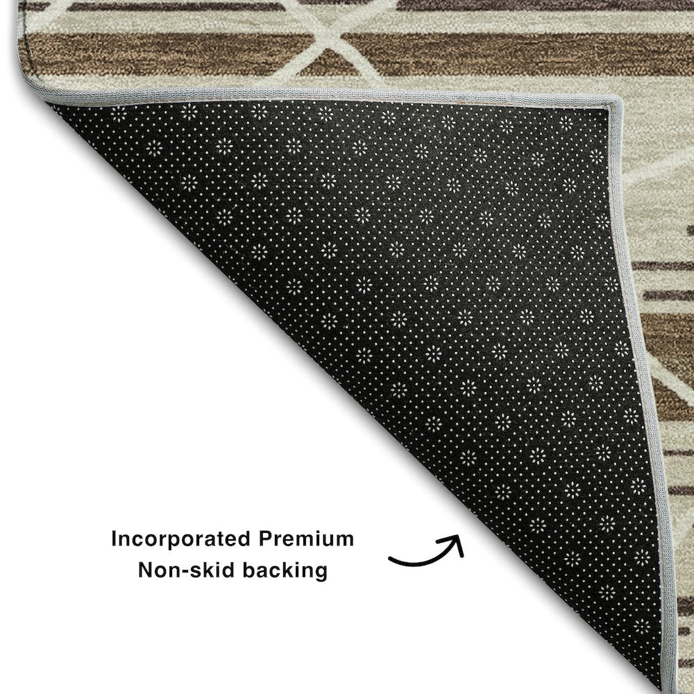 Premium Machine Washable Mayfield AMF1025 Beige 1'8" x 2'6" Rug