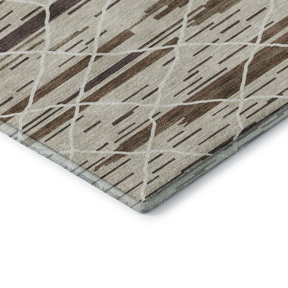 Premium Machine Washable Mayfield AMF1025 Beige 1'8" x 2'6" Rug