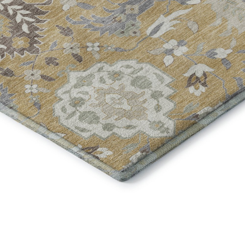 Premium Machine Washable Mayfield AMF1026 Gold 1'8" x 2'6" Rug