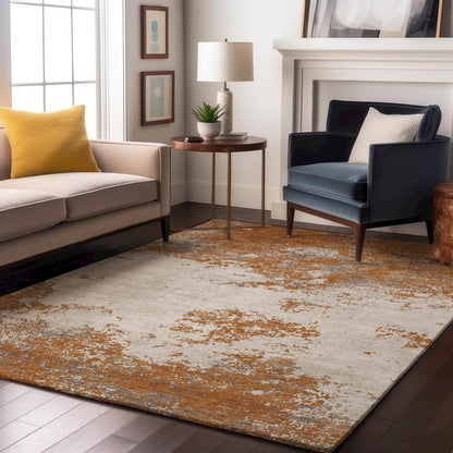 Premium Machine Washable Mayfield AMF1027 Copper 2'6" x 3'10" Rug