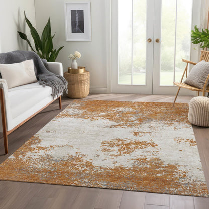 Premium Machine Washable Mayfield AMF1027 Copper 2'6" x 3'10" Rug