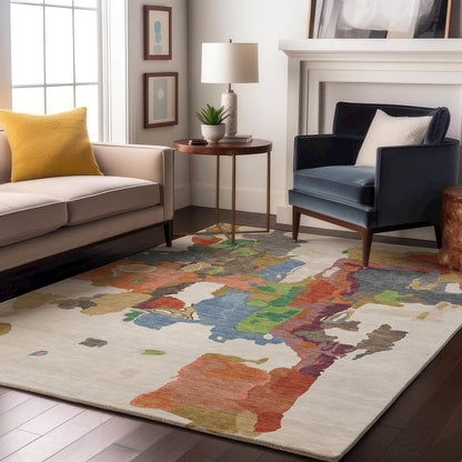 Premium Machine Washable Mayfield AMF1028 Ivory 2'6" x 3'10" Rug