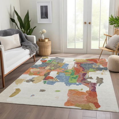 Premium Machine Washable Mayfield AMF1028 Ivory 2'6" x 3'10" Rug