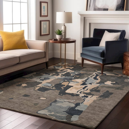 Premium Machine Washable Mayfield AMF1028 Taupe 2'6" x 3'10" Rug