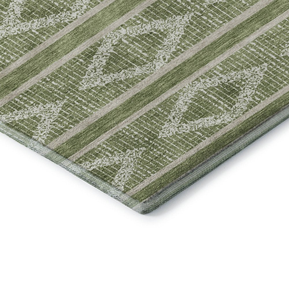 Premium Machine Washable Mayfield AMF1029 Green 1'8" x 2'6" Rug