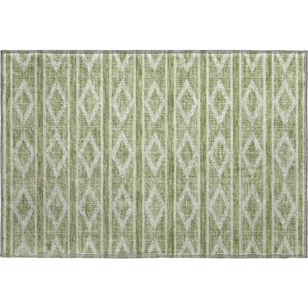 Premium Machine Washable Mayfield AMF1029 Green 1'8" x 2'6" Rug