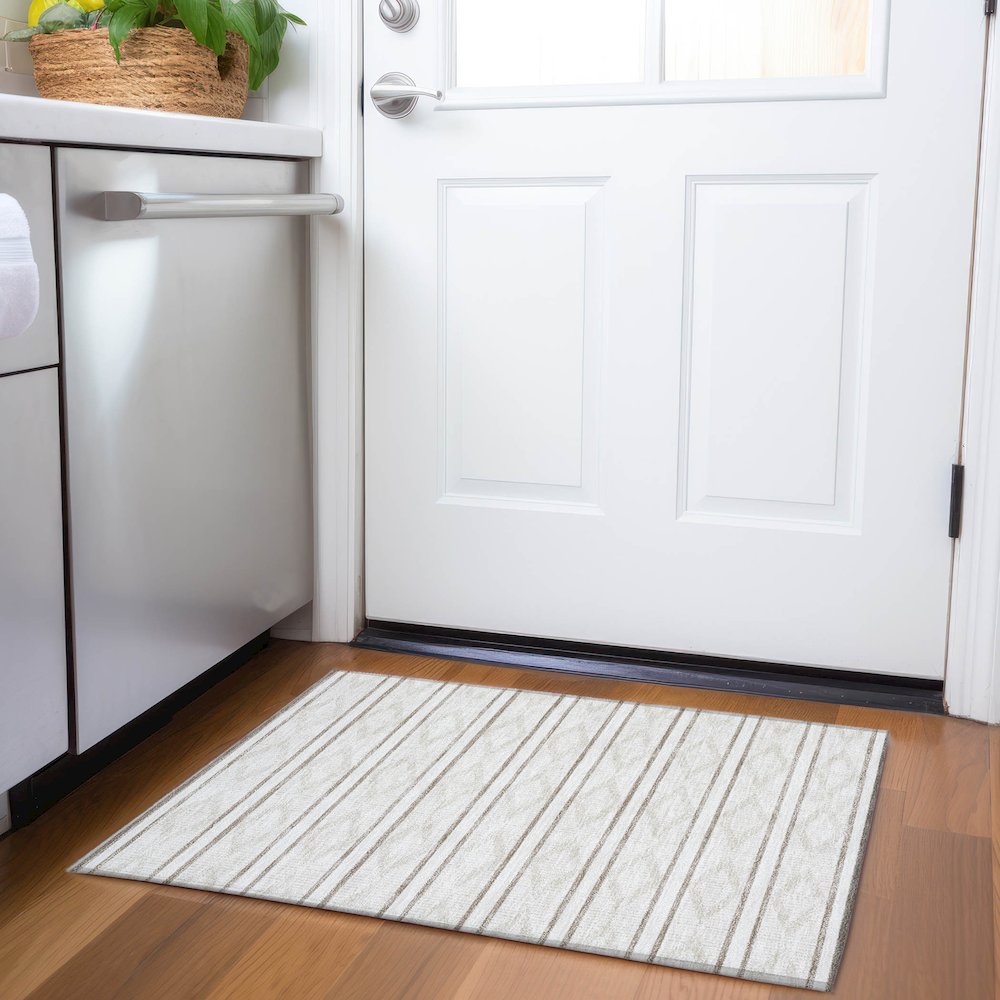 Premium Machine Washable Mayfield AMF1029 Ivory 1'8" x 2'6" Rug