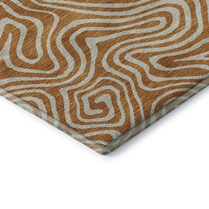 Premium Machine Washable Mayfield AMF1030 Paprika 1'8" x 2'6" Rug