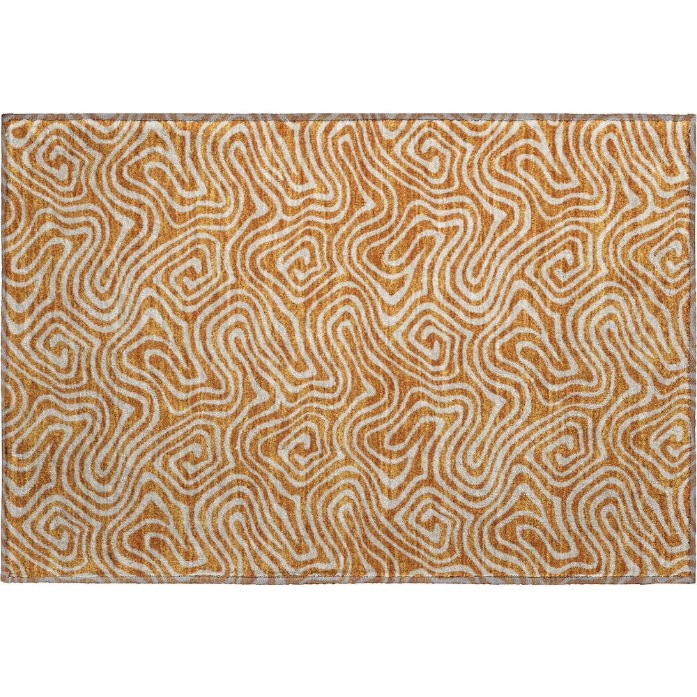 Premium Machine Washable Mayfield AMF1030 Paprika 1'8" x 2'6" Rug