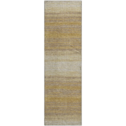 Premium Machine Washable Mayfield AMF1033 Gold 2'3" x 7'6" Runner Rug