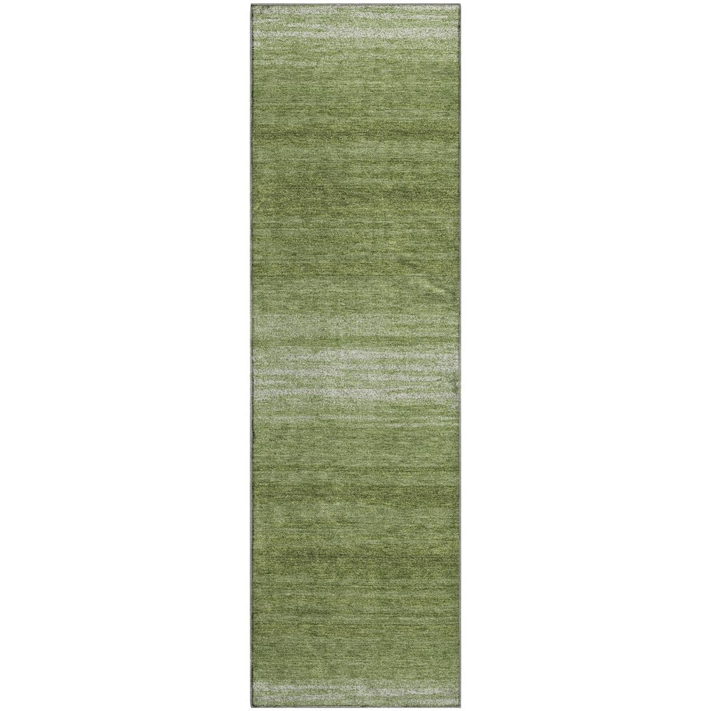 Premium Machine Washable Mayfield AMF1033 Green 2'3" x 7'6" Runner Rug