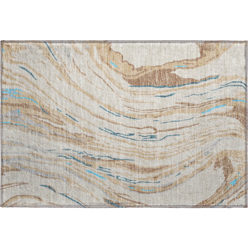 Premium Machine Washable Mayfield AMF1037 Beige 1'8" x 2'6" Rug