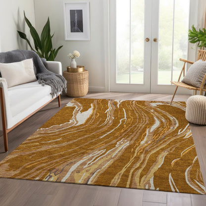 Premium Machine Washable Mayfield AMF1037 Paprika 2'6" x 3'10" Rug