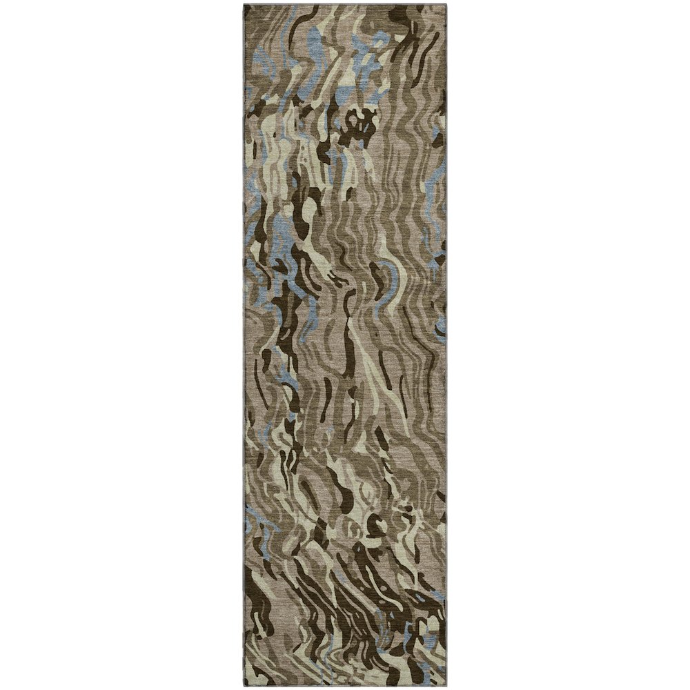 Premium Machine Washable Mayfield AMF1038 Taupe 2'3" x 7'6" Runner Rug