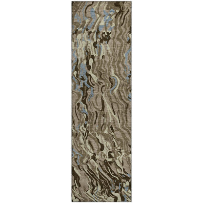 Premium Machine Washable Mayfield AMF1038 Taupe 2'3" x 7'6" Runner Rug