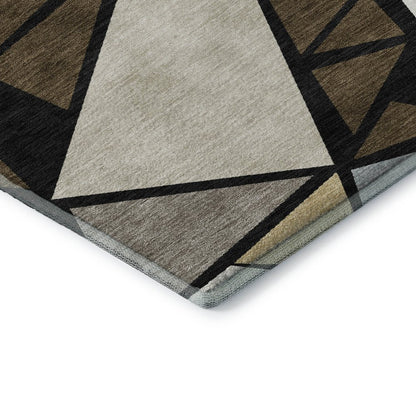 Premium Machine Washable Mayfield AMF1039 Brown 1'8" x 2'6" Rug