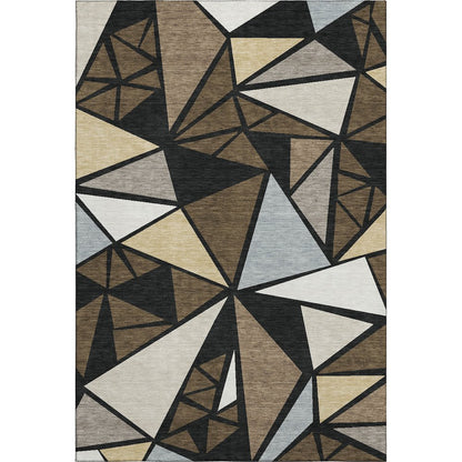 Premium Machine Washable Mayfield AMF1039 Brown 2'6" x 3'10" Rug