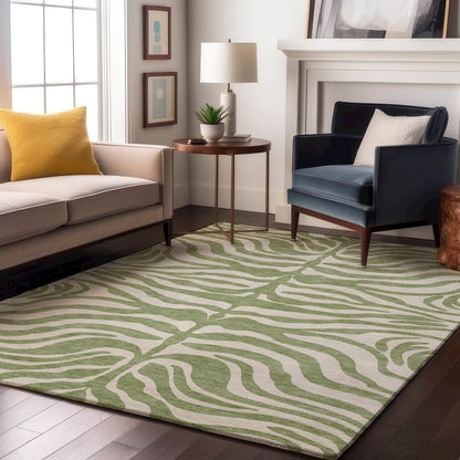 Premium Machine Washable Mayfield AMF1042 Aloe 2'6" x 3'10" Rug
