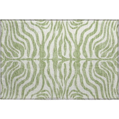 Premium Machine Washable Mayfield AMF1042 Aloe 1'8" x 2'6" Rug