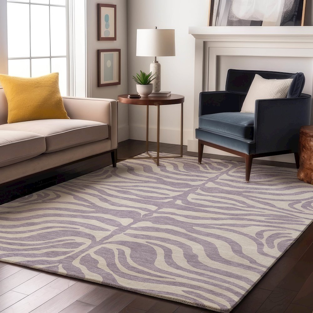 Premium Machine Washable Mayfield AMF1042 Lavender 2'6" x 3'10" Rug