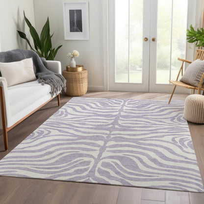 Premium Machine Washable Mayfield AMF1042 Lavender 2'6" x 3'10" Rug