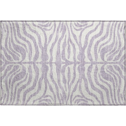 Premium Machine Washable Mayfield AMF1042 Lavender 1'8" x 2'6" Rug