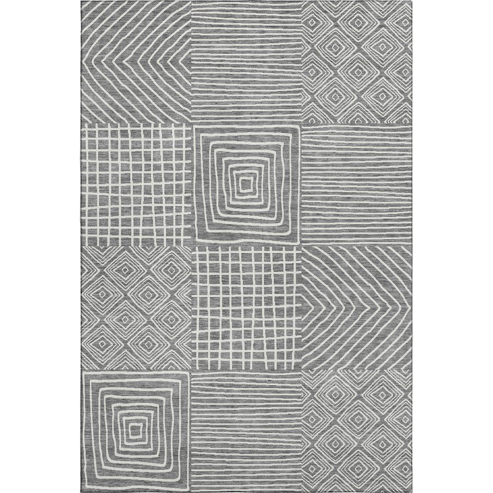 Premium Machine Washable Mayfield AMF1044 Charcoal 2'6" x 3'10" Rug