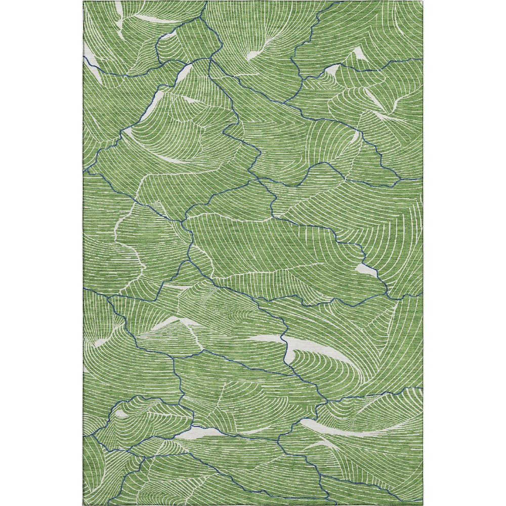 Premium Machine Washable Mayfield AMF1048 Green 2'6" x 3'10" Rug
