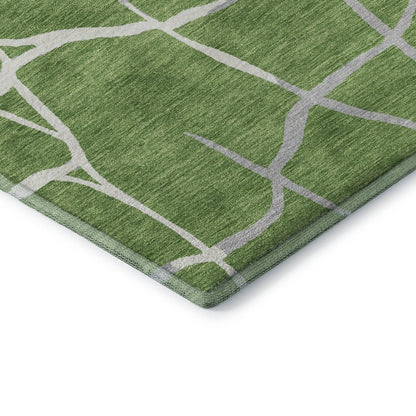 Premium Machine Washable Mayfield AMF1049 Green 1'8" x 2'6" Rug