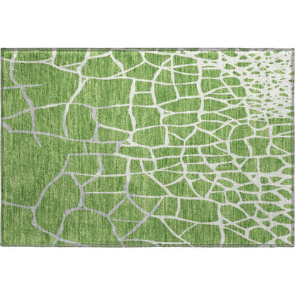 Premium Machine Washable Mayfield AMF1049 Green 1'8" x 2'6" Rug