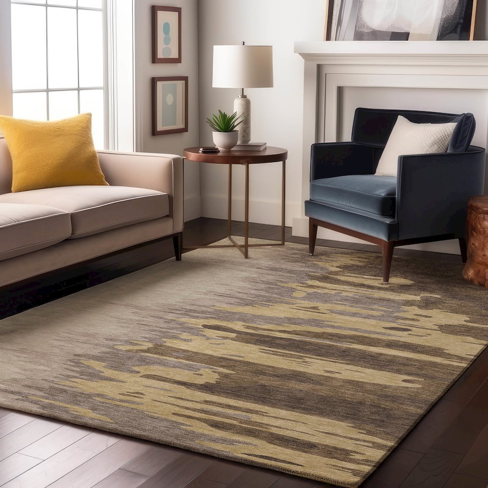 Premium Machine Washable Mayfield AMF1050 Coffee 2'6" x 3'10" Rug