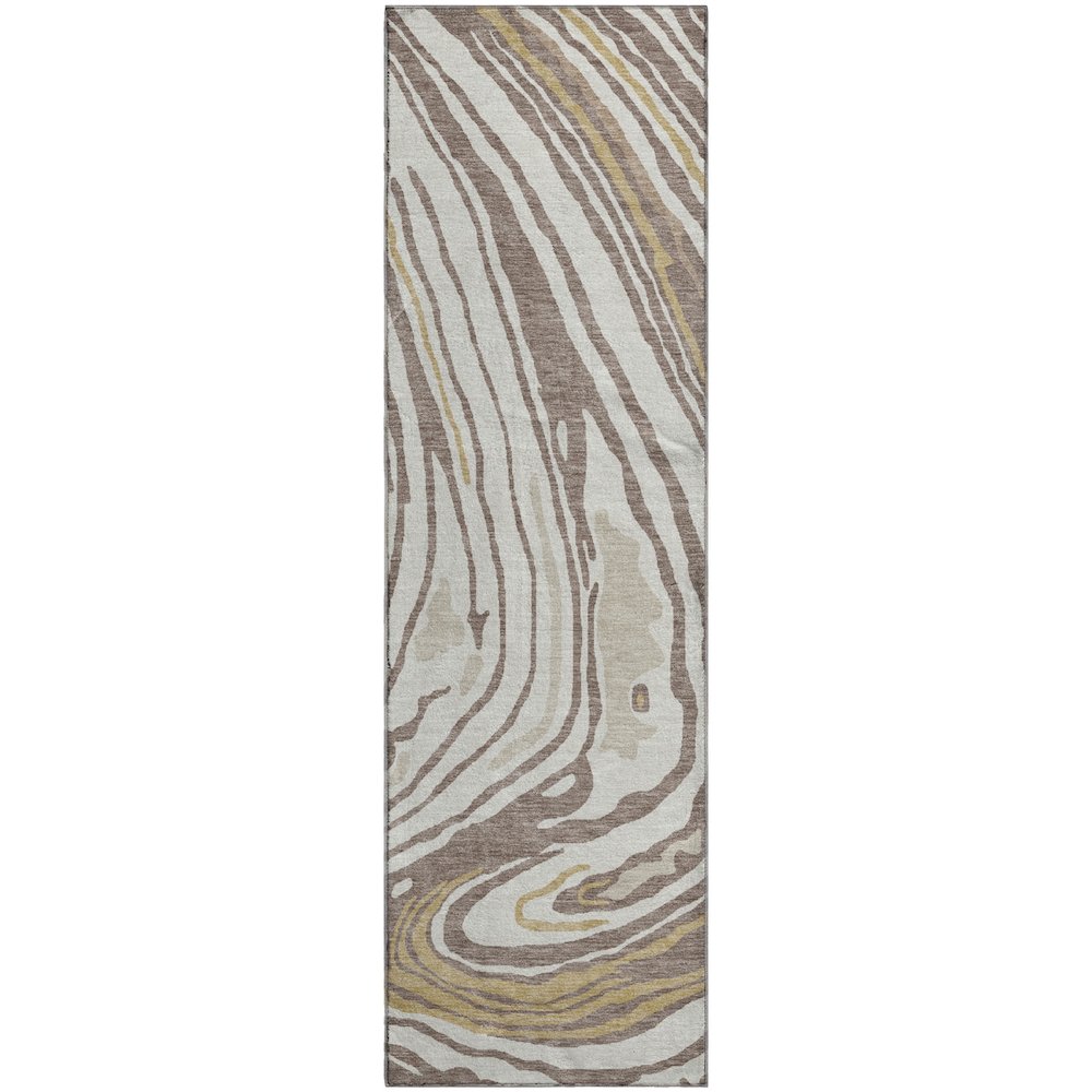 Premium Machine Washable Mayfield AMF1051 Taupe 2'3" x 7'6" Runner Rug