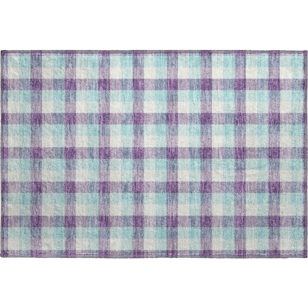 Premium Machine Washable Mayfield AMF1053 Purple 1'8" x 2'6" Rug