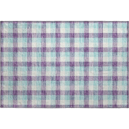 Premium Machine Washable Mayfield AMF1053 Purple 1'8" x 2'6" Rug