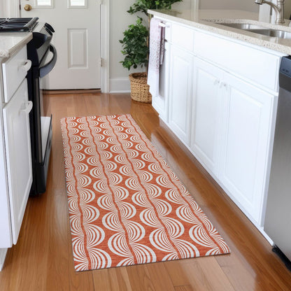 Premium Machine Washable Mayfield AMF1055 Coral 2'3" x 7'6" Runner Rug