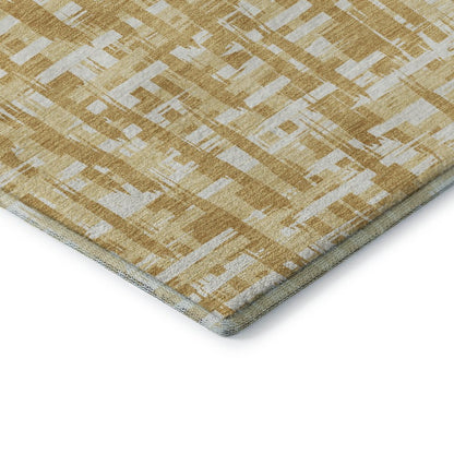 Premium Machine Washable Mayfield AMF1059 Gold 1'8" x 2'6" Rug