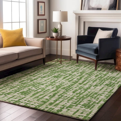 Premium Machine Washable Mayfield AMF1059 Green 2'6" x 3'10" Rug