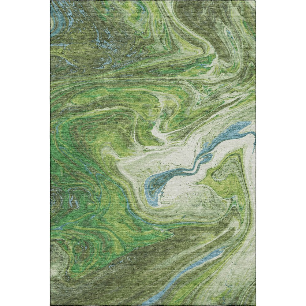 Premium Machine Washable Mayfield AMF1061 Green 2'6" x 3'10" Rug