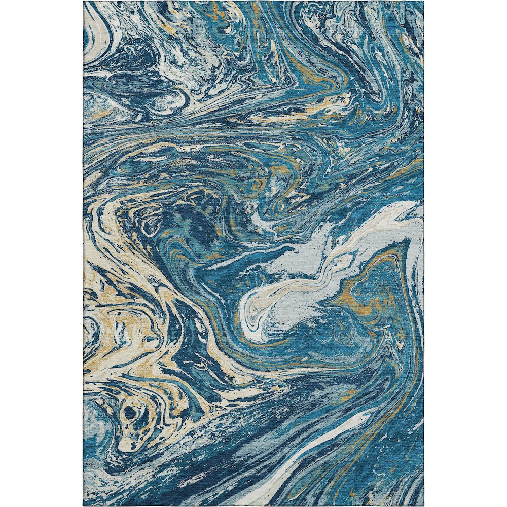 Premium Machine Washable Mayfield AMF1061 Navy 2'6" x 3'10" Rug
