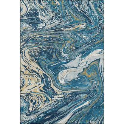 Premium Machine Washable Mayfield AMF1061 Navy 2'6" x 3'10" Rug