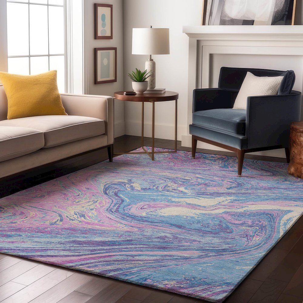 Premium Machine Washable Mayfield AMF1061 Sky 2'6" x 3'10" Rug