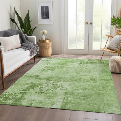 Premium Machine Washable Mayfield AMF1062 Green 2'6" x 3'10" Rug