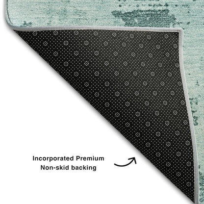 Premium Machine Washable Mayfield AMF1062 Seafoam 1'8" x 2'6" Rug