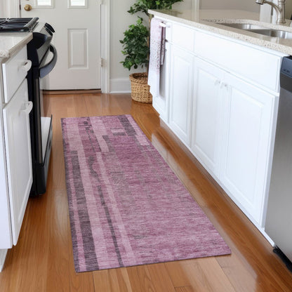 Premium Machine Washable Mayfield AMF1063 Blush 2'3" x 7'6" Runner Rug