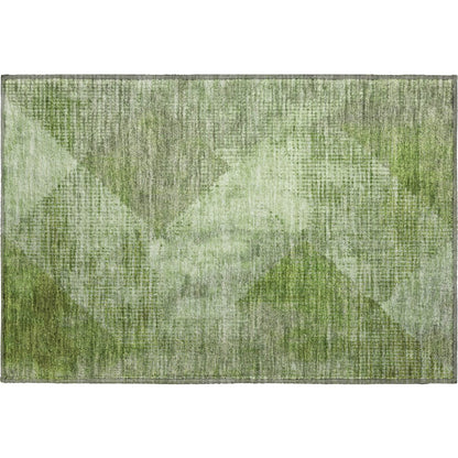 Premium Machine Washable Mayfield AMF1065 Green 1'8" x 2'6" Rug