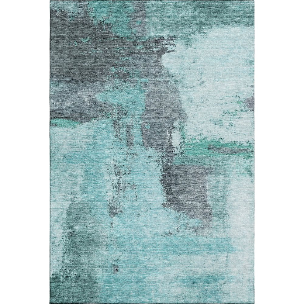 Premium Machine Washable Mayfield AMF1068 Teal 2'6" x 3'10" Rug