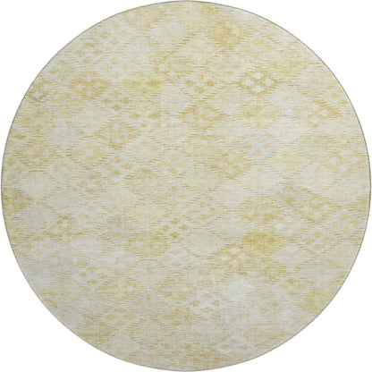 Premium Machine Washable Mayfield AMF1081 Linen 8' x 8' Round Rug