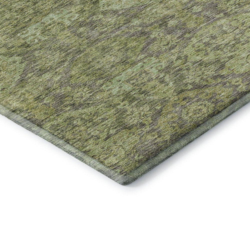 Premium Machine Washable Mayfield AMF1084 Green 1'8" x 2'6" Rug