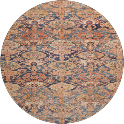 Premium Machine Washable Mayfield AMF1084 Terracotta 8' x 8' Round Rug